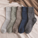 HSS Brand 5 Pairs Winter Men's Socks Thicken Sheep's Wool Socks Warm Men Retro Style Colorful Fashion Man Socks For Snow boots