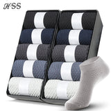 10 Pairs Bamboo Fiber Men Socks Short Ankle Business Black Male Meias Socks Summer Breathable Men Dress Shoes Clothes Size 38-43