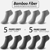 10 Pairs Bamboo Fiber Men Socks Short Ankle Business Black Male Meias Socks Summer Breathable Men Dress Shoes Clothes Size 38-43