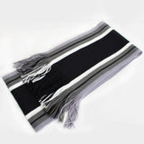 JODIMITTY Winter Designer Scarf Men Striped Cotton Scarf Male Brand Shawl Wrap Knit Cashmere Bufandas Long Striped With Tassel