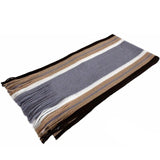 JODIMITTY Winter Designer Scarf Men Striped Cotton Scarf Male Brand Shawl Wrap Knit Cashmere Bufandas Long Striped With Tassel