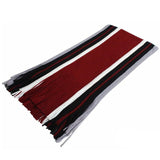 JODIMITTY Winter Designer Scarf Men Striped Cotton Scarf Male Brand Shawl Wrap Knit Cashmere Bufandas Long Striped With Tassel