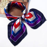 50*50 Multifunction Silk Scarf women fashion Printed Scarves Hair Tie Flower Leopard Striped Ribbon Headwear Retro Neckerchief