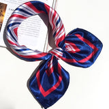 50*50 Multifunction Silk Scarf women fashion Printed Scarves Hair Tie Flower Leopard Striped Ribbon Headwear Retro Neckerchief