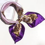 50*50 Multifunction Silk Scarf women fashion Printed Scarves Hair Tie Flower Leopard Striped Ribbon Headwear Retro Neckerchief