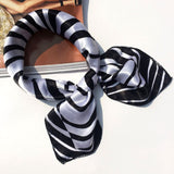 50*50 Multifunction Silk Scarf women fashion Printed Scarves Hair Tie Flower Leopard Striped Ribbon Headwear Retro Neckerchief