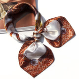 50*50 Multifunction Silk Scarf women fashion Printed Scarves Hair Tie Flower Leopard Striped Ribbon Headwear Retro Neckerchief