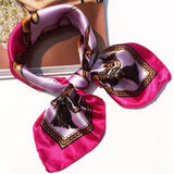 50*50 Multifunction Silk Scarf women fashion Printed Scarves Hair Tie Flower Leopard Striped Ribbon Headwear Retro Neckerchief
