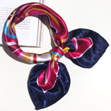 50*50 Multifunction Silk Scarf women fashion Printed Scarves Hair Tie Flower Leopard Striped Ribbon Headwear Retro Neckerchief