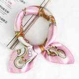50*50 Multifunction Silk Scarf women fashion Printed Scarves Hair Tie Flower Leopard Striped Ribbon Headwear Retro Neckerchief