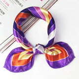 50*50 Multifunction Silk Scarf women fashion Printed Scarves Hair Tie Flower Leopard Striped Ribbon Headwear Retro Neckerchief