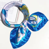 50*50 Multifunction Silk Scarf women fashion Printed Scarves Hair Tie Flower Leopard Striped Ribbon Headwear Retro Neckerchief
