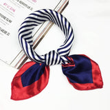 50*50 Multifunction Silk Scarf women fashion Printed Scarves Hair Tie Flower Leopard Striped Ribbon Headwear Retro Neckerchief