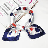 50*50 Multifunction Silk Scarf women fashion Printed Scarves Hair Tie Flower Leopard Striped Ribbon Headwear Retro Neckerchief