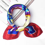 50*50 Multifunction Silk Scarf women fashion Printed Scarves Hair Tie Flower Leopard Striped Ribbon Headwear Retro Neckerchief