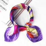 50*50 Multifunction Silk Scarf women fashion Printed Scarves Hair Tie Flower Leopard Striped Ribbon Headwear Retro Neckerchief