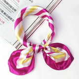 50*50 Multifunction Silk Scarf women fashion Printed Scarves Hair Tie Flower Leopard Striped Ribbon Headwear Retro Neckerchief