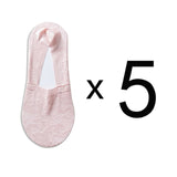 5 Pairs Fashion Women Girls Summer Socks Style Lace Flower Short Sock Antiskid Invisible Ankle Socks 2019 New 7 colors