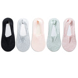 5 Pairs Fashion Women Girls Summer Socks Style Lace Flower Short Sock Antiskid Invisible Ankle Socks 2019 New 7 colors