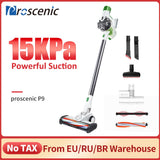 Proscenic P9 Cordless Vacuum Cleaner 15000pa Powerful Suction Led Light Stick Handheld Portable Vacuum 2 in 1