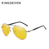 KINGSEVEN Mens HD Night Driving Glasses Polarized Anti-glare Rain Day Night Vision Sunglasses Outdoor yellow lens sunglasses