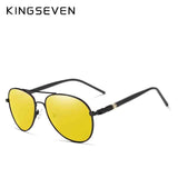 KINGSEVEN Mens HD Night Driving Glasses Polarized Anti-glare Rain Day Night Vision Sunglasses Outdoor yellow lens sunglasses