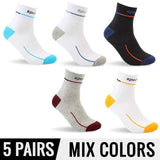 HSS 2019 Men Socks High elasticity Mountain Stripe man's Sock Blue white Deodorization Breathable Cycle cotton socks 5Paris/Lot