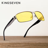 KINGSEVEN Night Vision Sunglasses Men Goggles Yellow Driving Eyewear Man Polarized Sun glasses for Night gafas de sol